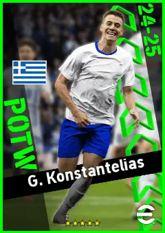 G. Konstantelias eFootball 2026 player card, 92 OVR AMF