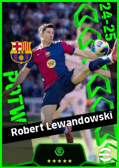 Robert Lewandowski eFootball 2026 player card, 95 OVR CF