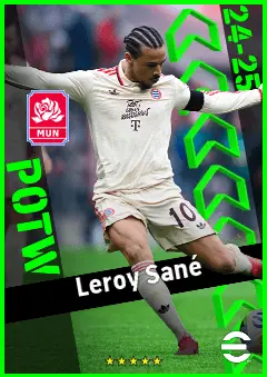 Leroy Sané eFootball 2026 player card, 94 OVR LMF