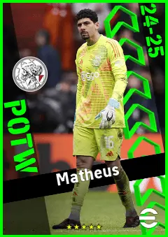 Matheus eFootball 2026 player card, 93 OVR GK