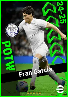 Fran García eFootball 2026 player card, 93 OVR LB