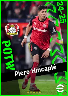 Piero Hincapié eFootball 2026 player card, 94 OVR CB