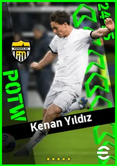 Kenan Yıldız eFootball 2026 player card, 94 OVR AMF