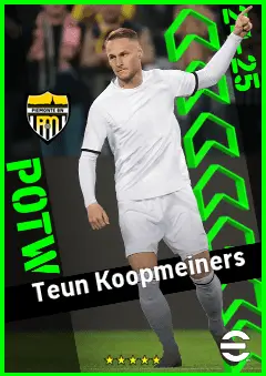 Teun Koopmeiners eFootball 2026 player card, 94 OVR AMF