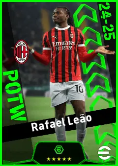 Rafael Leão eFootball 2026 player card, 95 OVR SS