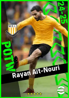 Rayan Aït-Nouri eFootball 2026 player card, 93 OVR LB