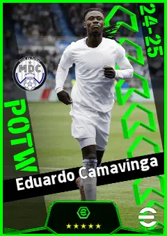 Eduardo Camavinga eFootball 2026 player card, 95 OVR AMF