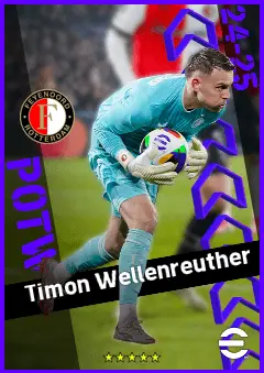Timon Wellenreuther eFootball 2026 player card, 92 OVR GK