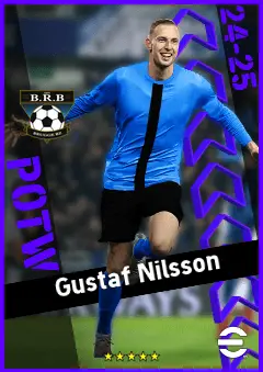 Gustaf Nilsson eFootball 2026 player card, 92 OVR CF
