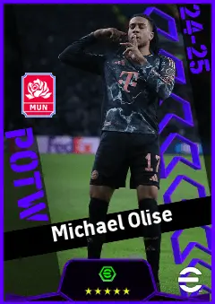 Michael Olise eFootball 2026 player card, 95 OVR RMF