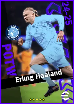Erling Haaland eFootball 2026 player card, 97 OVR CF