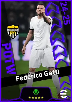 Federico Gatti eFootball 2026 player card, 93 OVR CB