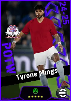 Tyrone Mings eFootball 2026 player card, 93 OVR CB