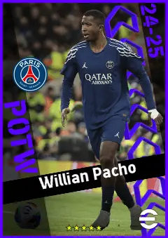Willian Pacho eFootball 2026 player card, 94 OVR CB