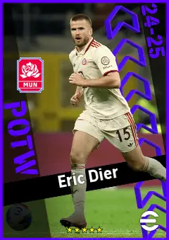 Eric Dier eFootball 2026 player card, 93 OVR CB