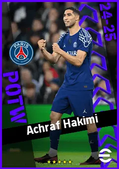 Achraf Hakimi eFootball 2026 player card, 95 OVR RB
