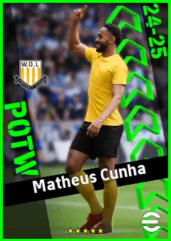 Matheus Cunha eFootball 2026 player card, 94 OVR AMF