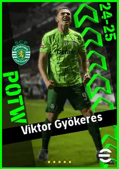 Viktor Gyökeres eFootball 2026 player card, 95 OVR CF
