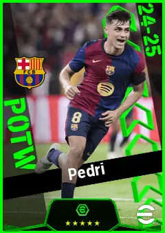 Pedri eFootball 2026 player card, 96 OVR CMF