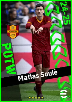 Matìas Soulè eFootball 2026 player card, 94 OVR RMF