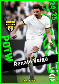 Renato Veiga eFootball 2026 player card, 92 OVR CB