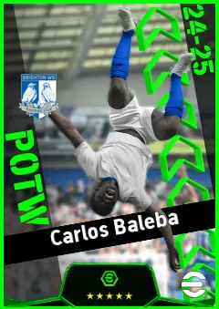 Carlos Baleba eFootball 2026 player card, 93 OVR CB