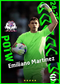 Emiliano Martínez eFootball 2026 player card, 95 OVR GK