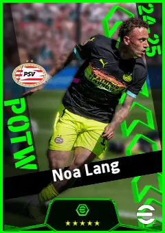 Noa Lang eFootball 2026 player card, 93 OVR LWF