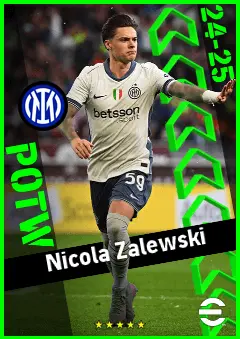 Nicola Zalewski eFootball 2026 player card, 93 OVR AMF