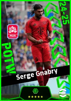 Serge Gnabry eFootball 2026 player card, 94 OVR AMF