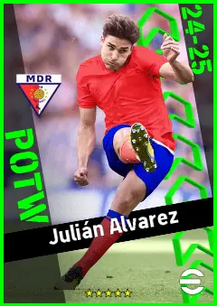 Julián Alvarez eFootball 2026 player card, 96 OVR CF