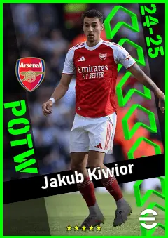 Jakub Kiwior eFootball 2026 player card, 94 OVR CB