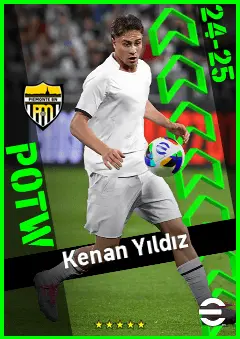 Kenan Yıldız eFootball 2026 player card, 94 OVR LMF