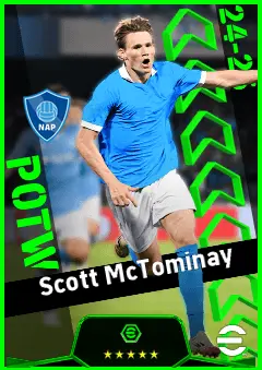 Scott McTominay eFootball 2026 player card, 93 OVR DMF