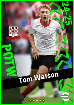 Tom Watson eFootball 2026 player card, 91 OVR LMF