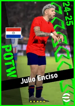 Julio Enciso eFootball 2026 player card, 93 OVR AMF