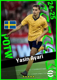 Yasin Ayari eFootball 2026 player card, 92 OVR CMF