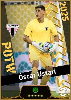 Óscar Ustari eFootball 2026 player card, 92 OVR GK