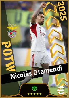 Nicolás Otamendi eFootball 2026 player card, 93 OVR CB