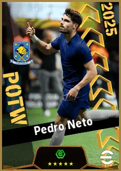 Pedro Neto eFootball 2026 player card, 95 OVR RMF