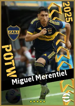 Miguel Merentiel eFootball 2026 player card, 93 OVR CF