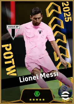 Lionel Messi eFootball 2026 player card, 95 OVR SS