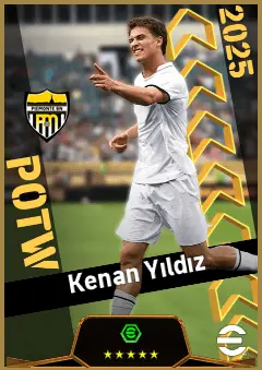 Kenan Yıldız eFootball 2026 player card, 94 OVR AMF
