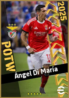 Ángel Di María eFootball 2026 player card, 93 OVR RWF