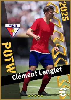 Clément Lenglet eFootball 2026 player card, 93 OVR CB