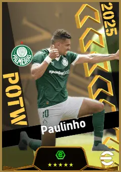 Paulinho eFootball 2026 player card, 93 OVR SS