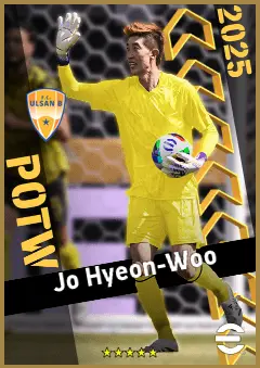 Jo Hyeon-Woo eFootball 2026 player card, 91 OVR GK