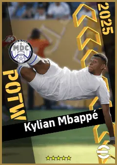 Kylian Mbappé eFootball 2026 player card, 97 OVR CF