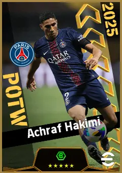 Achraf Hakimi eFootball 2026 player card, 95 OVR RB