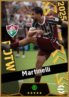 Martinelli eFootball 2026 player card, 92 OVR CMF